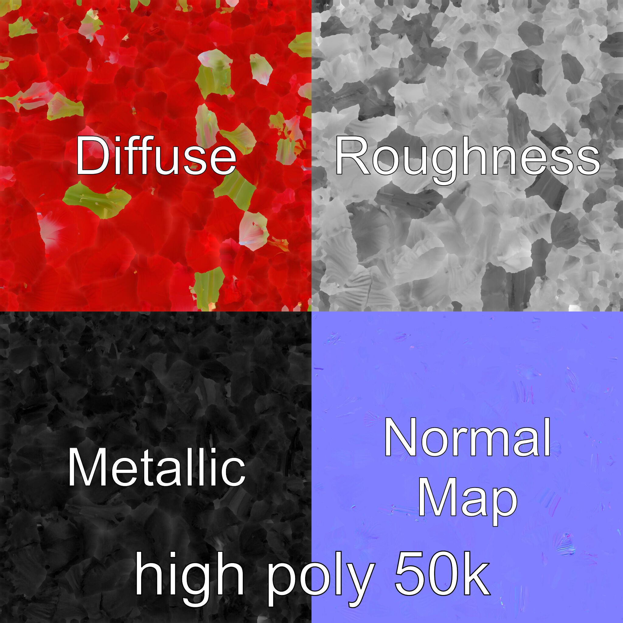 Gladiolus Red Bloom model pack Low-poly 3D model_3