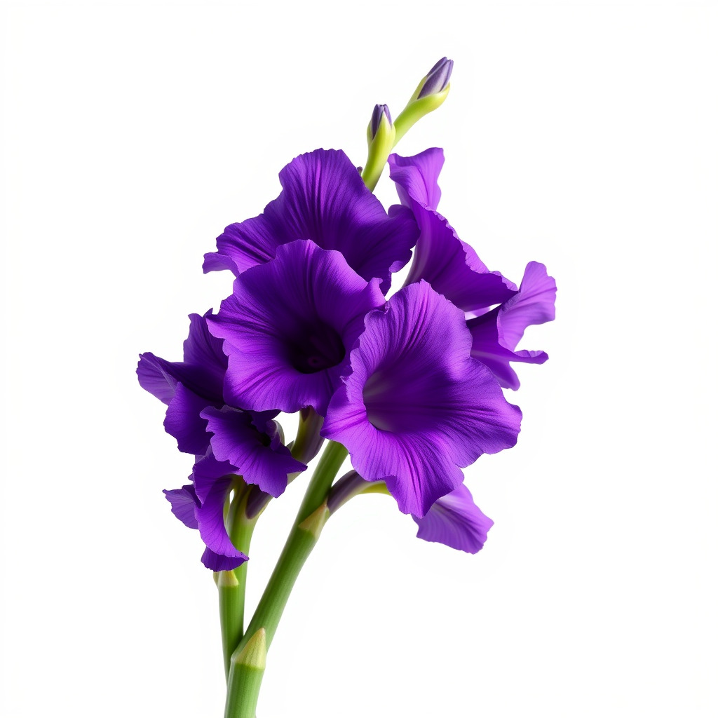 Gladiolus Purple Petals Bloom Sculpture model pack Low-poly 3D model_3