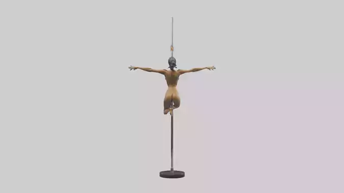 Pole Dance Pose statue model