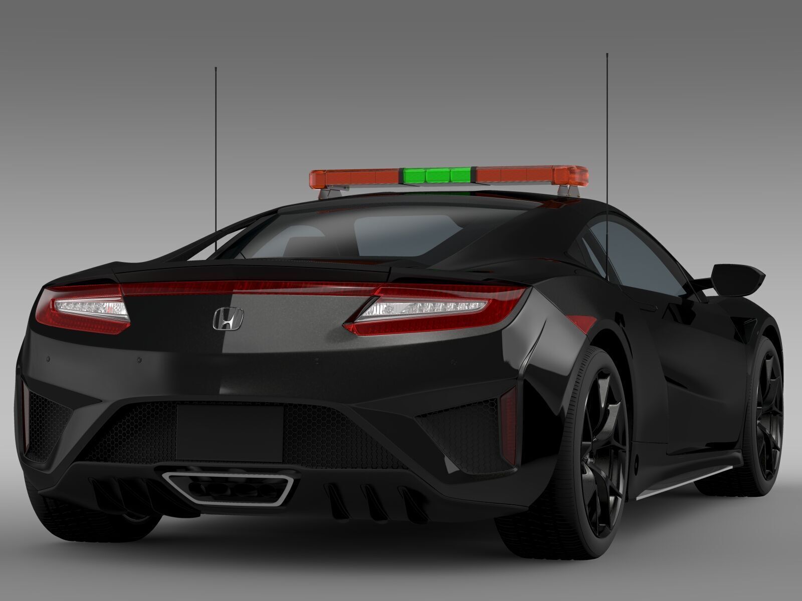 Honda NSX 2016 Safety Car 3D model_3