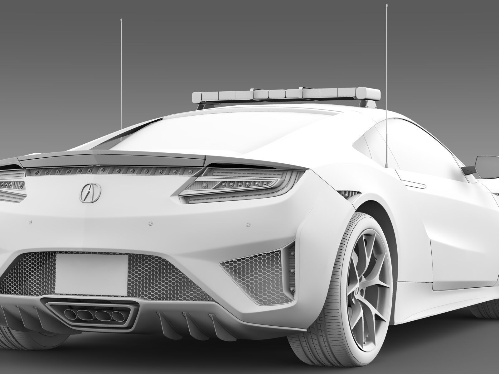 Honda NSX 2016 Safety Car 3D model_6