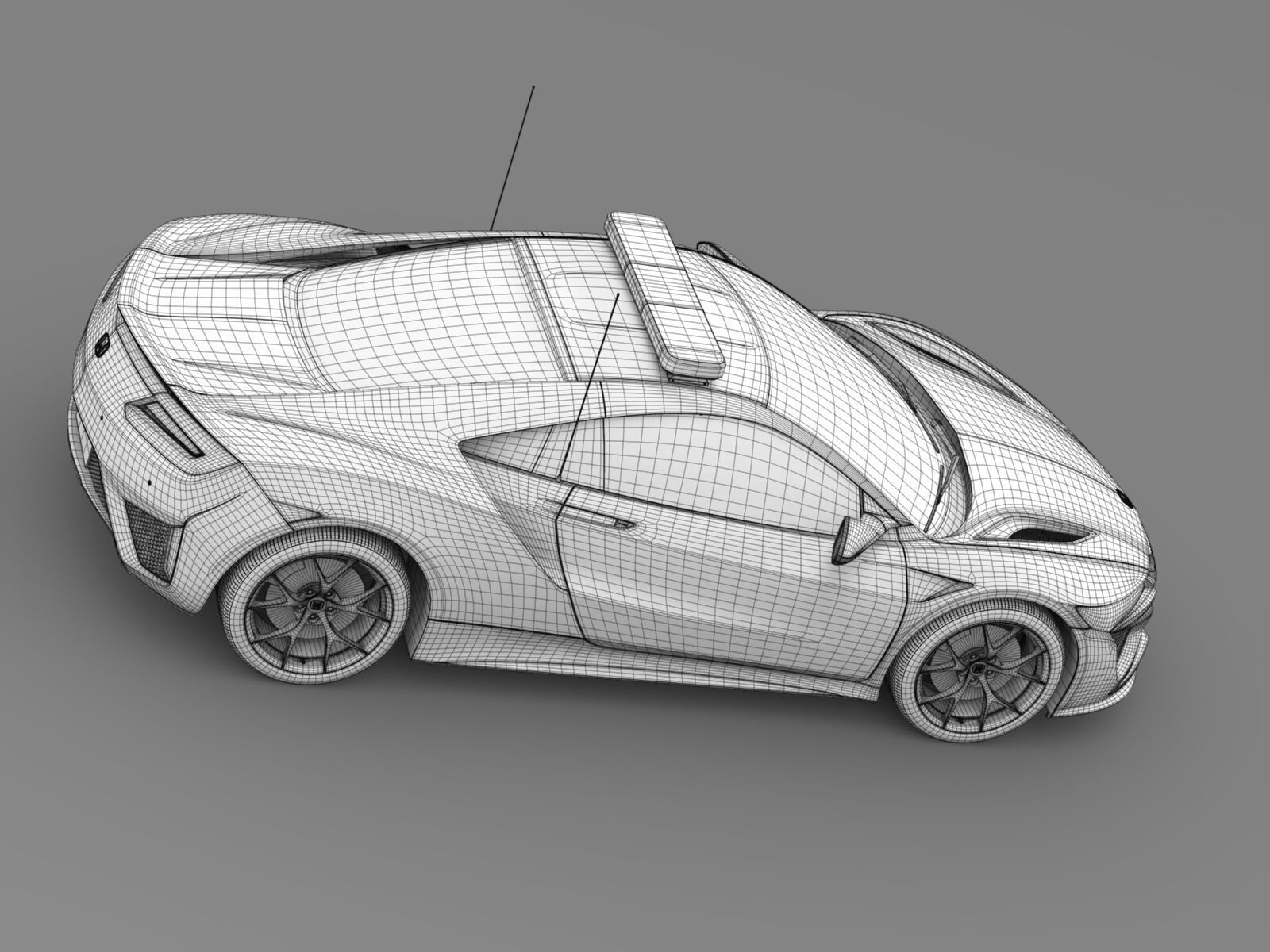 Honda NSX 2016 Safety Car 3D model_9