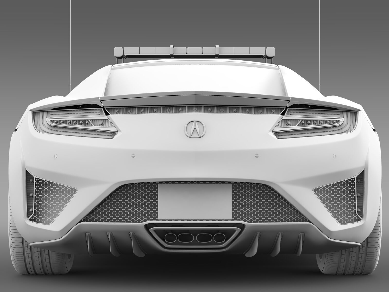 Honda NSX 2016 Safety Car 3D model_4