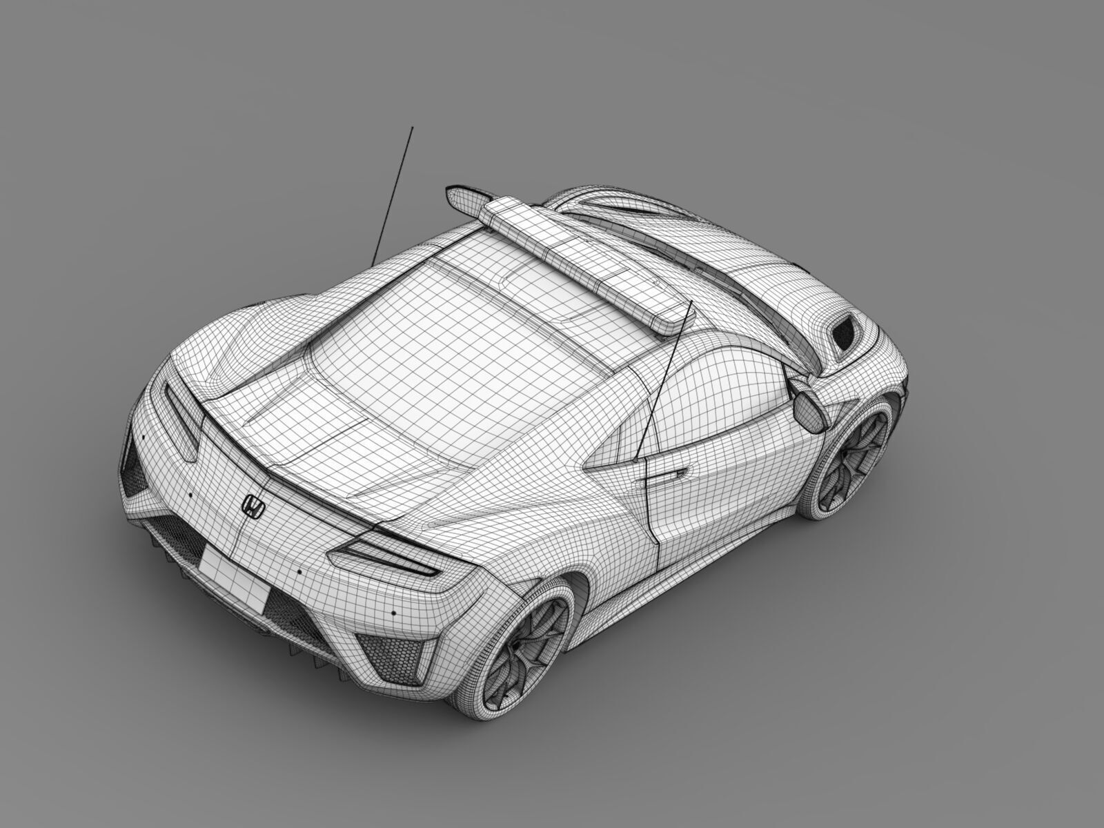 Honda NSX 2016 Safety Car 3D model_8