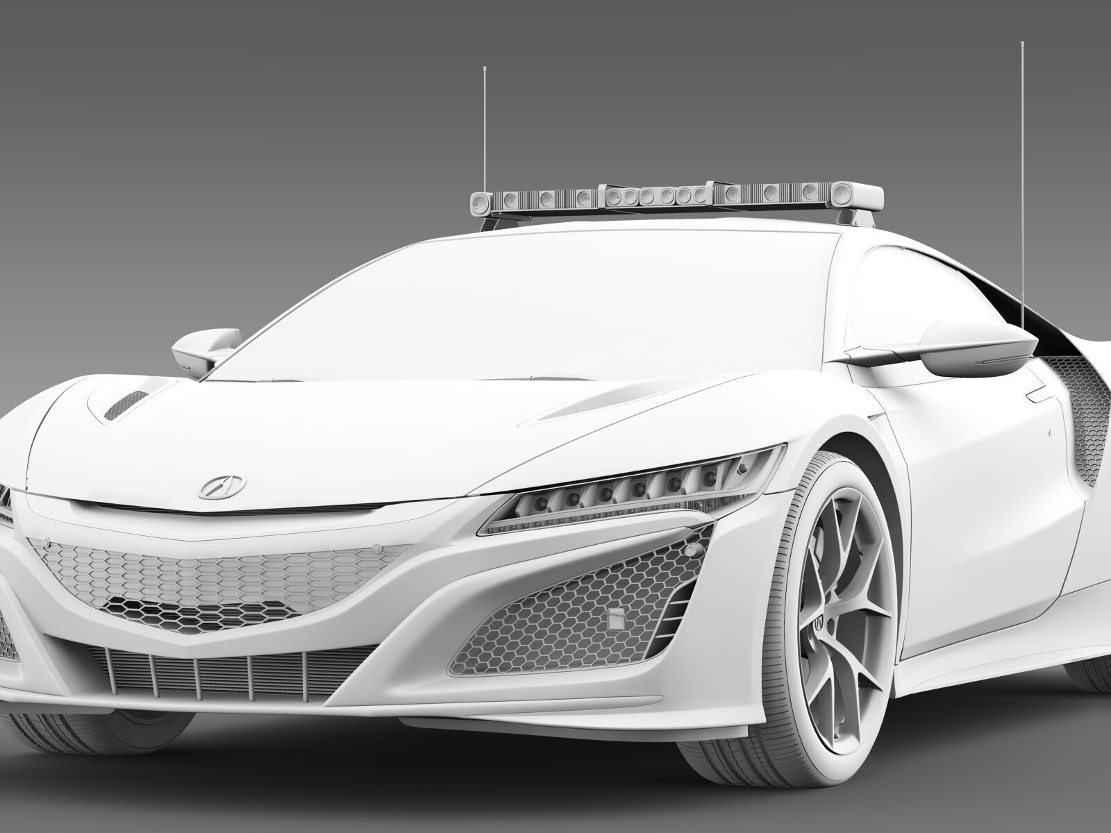 Honda NSX 2016 Safety Car 3D model_7