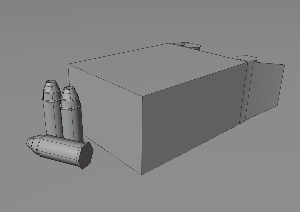 357 Ammo Box Game Ready Low-poly 3D model_8