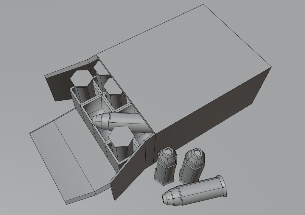 357 Ammo Box Game Ready Low-poly 3D model_7