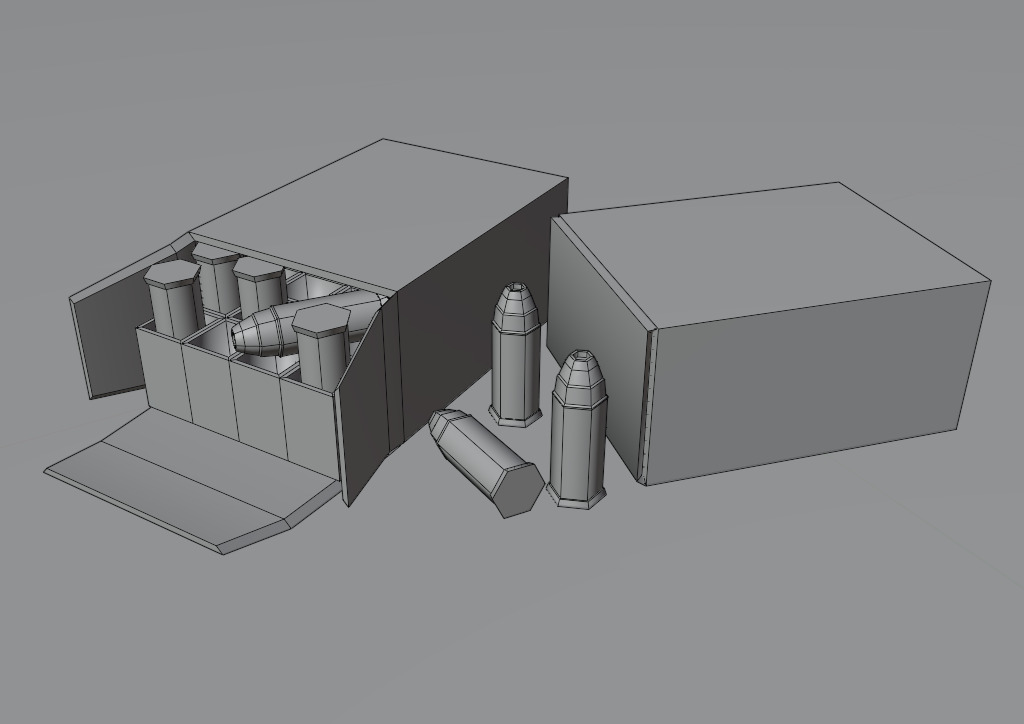 357 Ammo Box Game Ready Low-poly 3D model_5