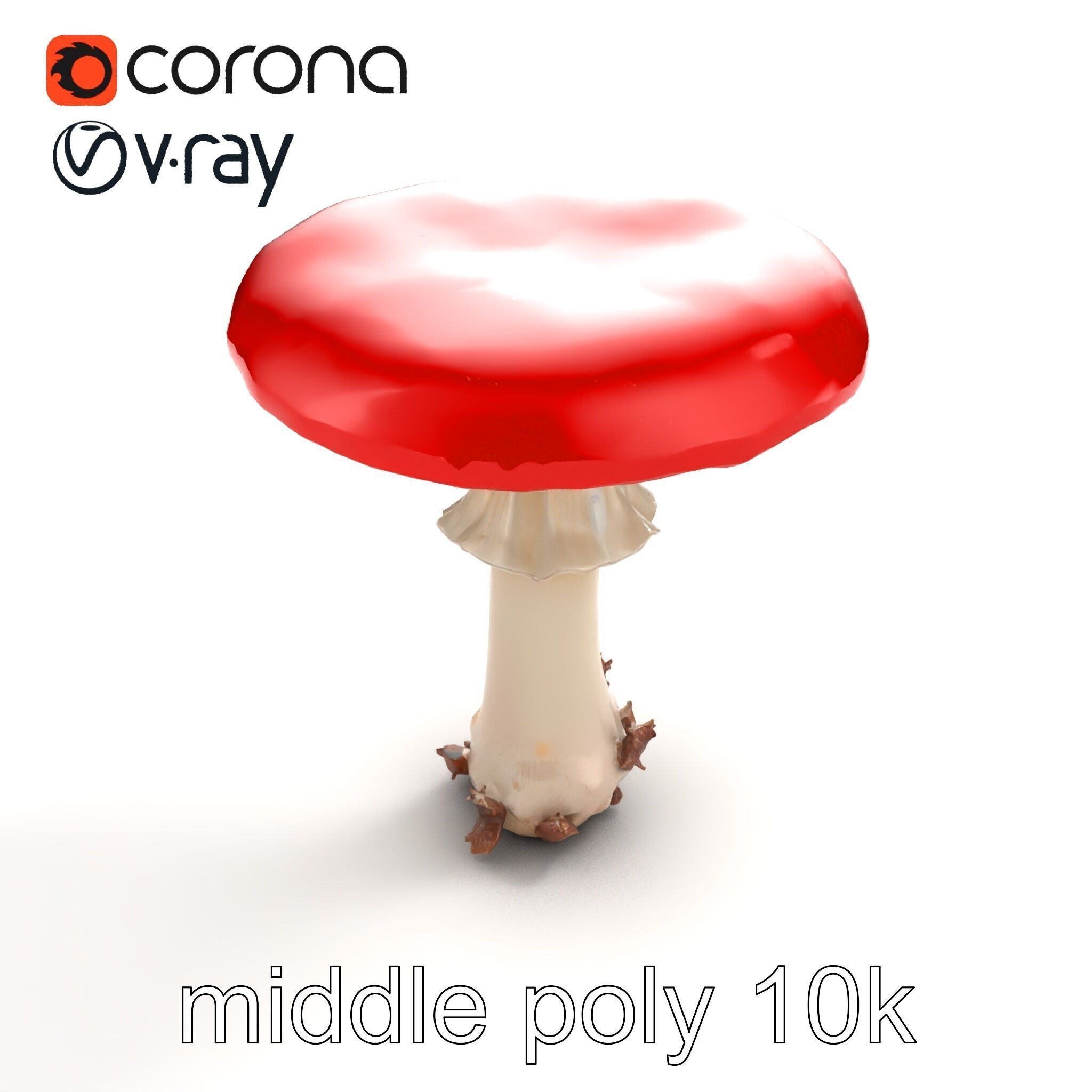 Giant Red-Cap Mushroom Sculpture model pack Texture_8