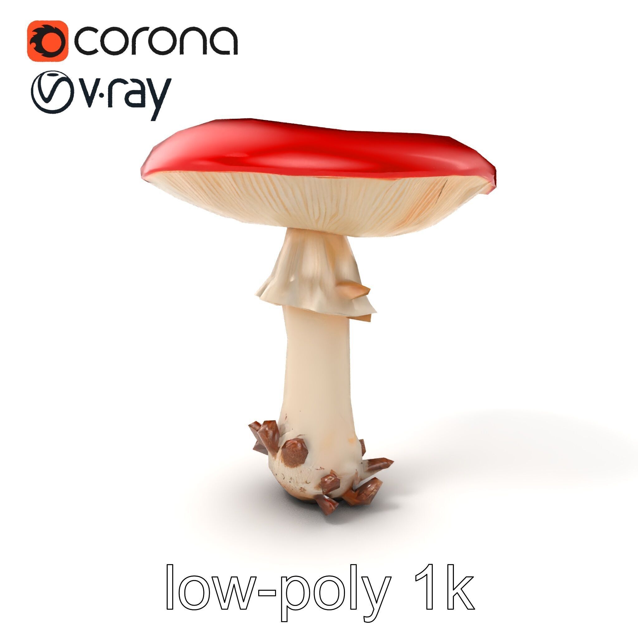 Giant Red-Cap Mushroom Sculpture model pack Texture_5