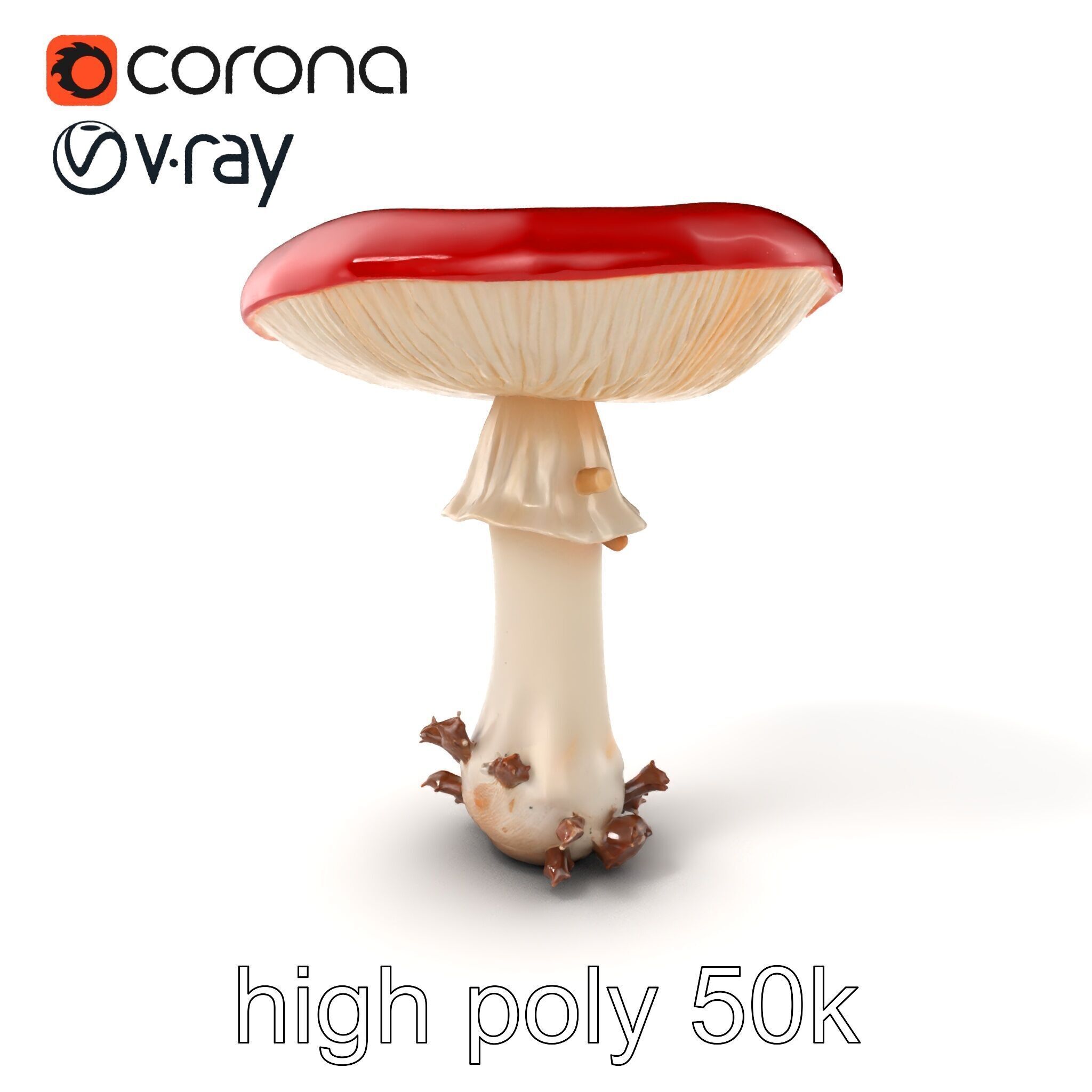 Giant Red-Cap Mushroom Sculpture model pack Texture_2