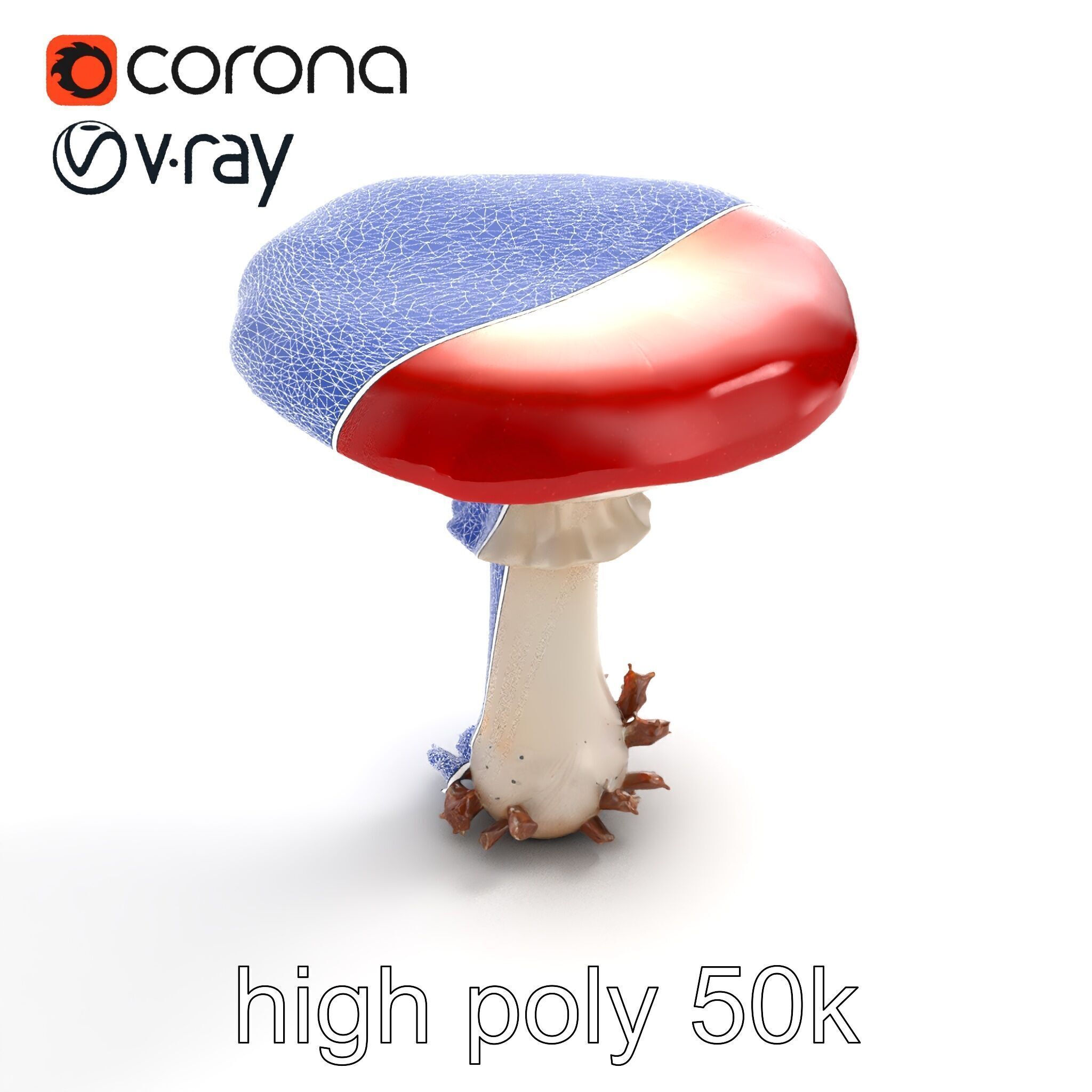 Giant Red-Cap Mushroom Sculpture model pack Texture_12