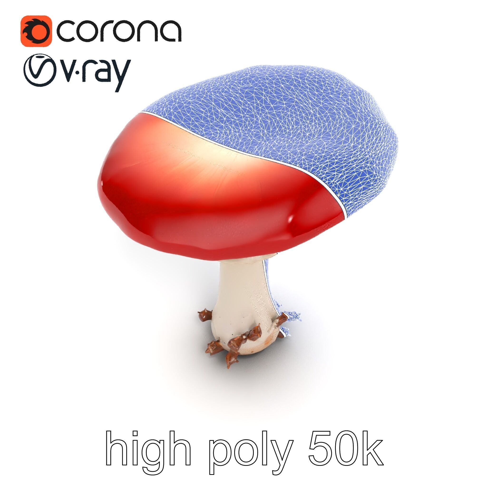 Giant Red-Cap Mushroom Sculpture model pack Texture_25