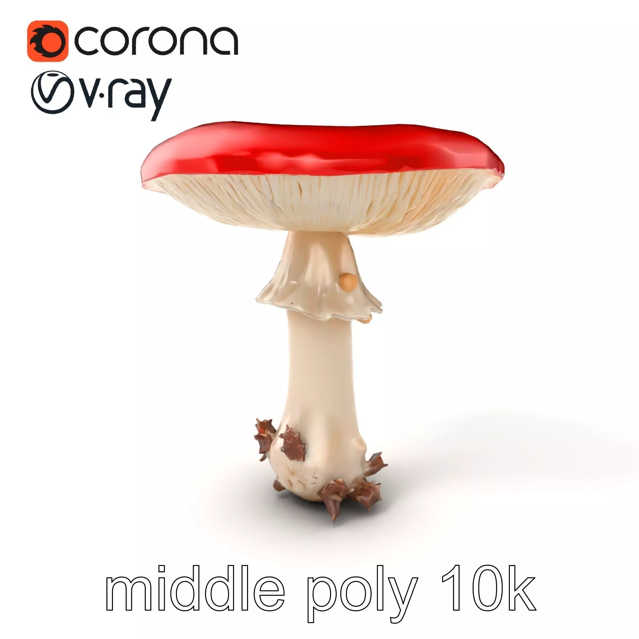 Giant Red-Cap Mushroom Sculpture model pack Texture_0