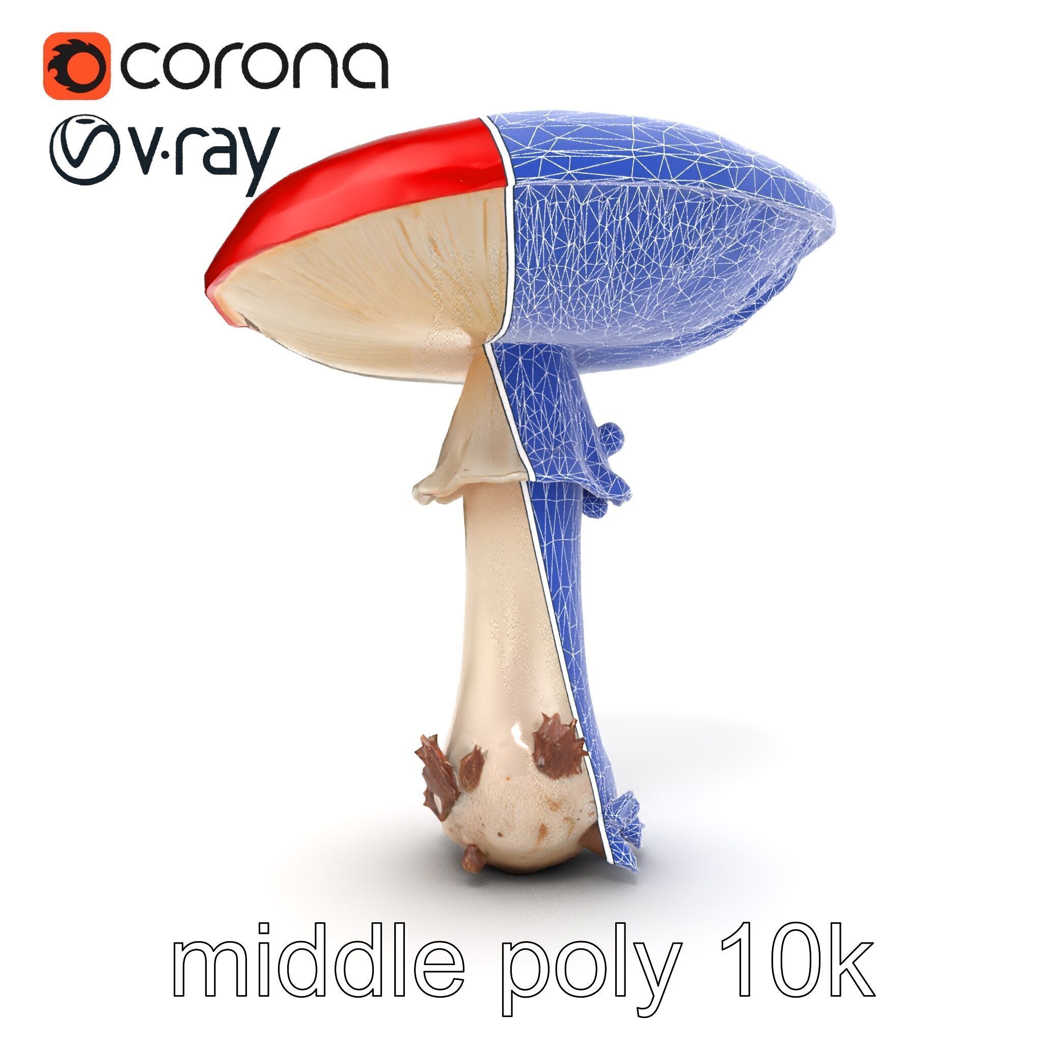 Giant Red-Cap Mushroom Sculpture model pack Texture_22