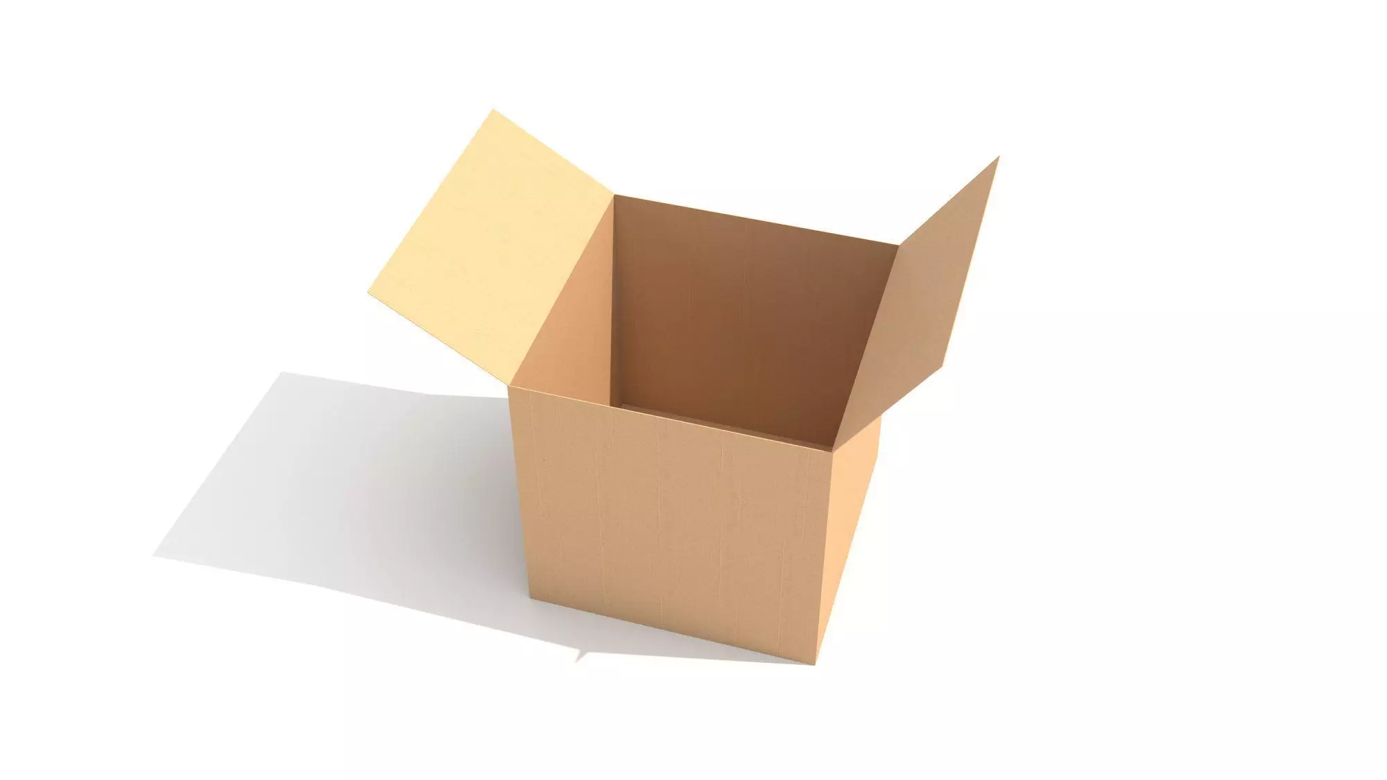 Cardboard Box Cube Free 3D model