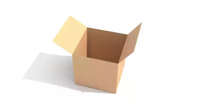 Cardboard Box Cube Free 3D model