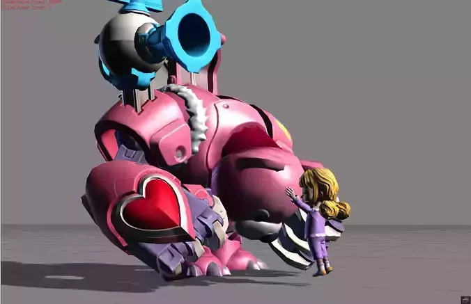 Jawhead Candy Bear Low-poly 3D model