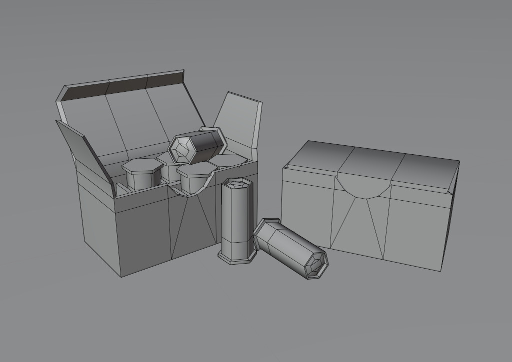 Shotgun Ammo Box Game Ready Low-poly 3D model_5