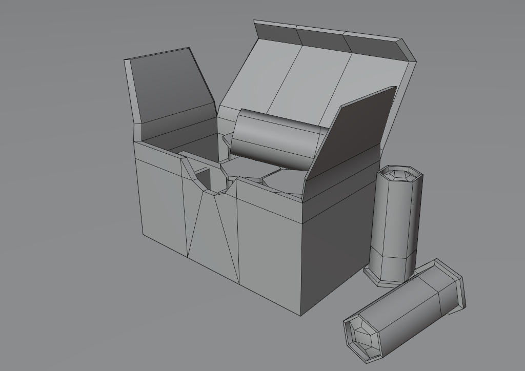 Shotgun Ammo Box Game Ready Low-poly 3D model_8