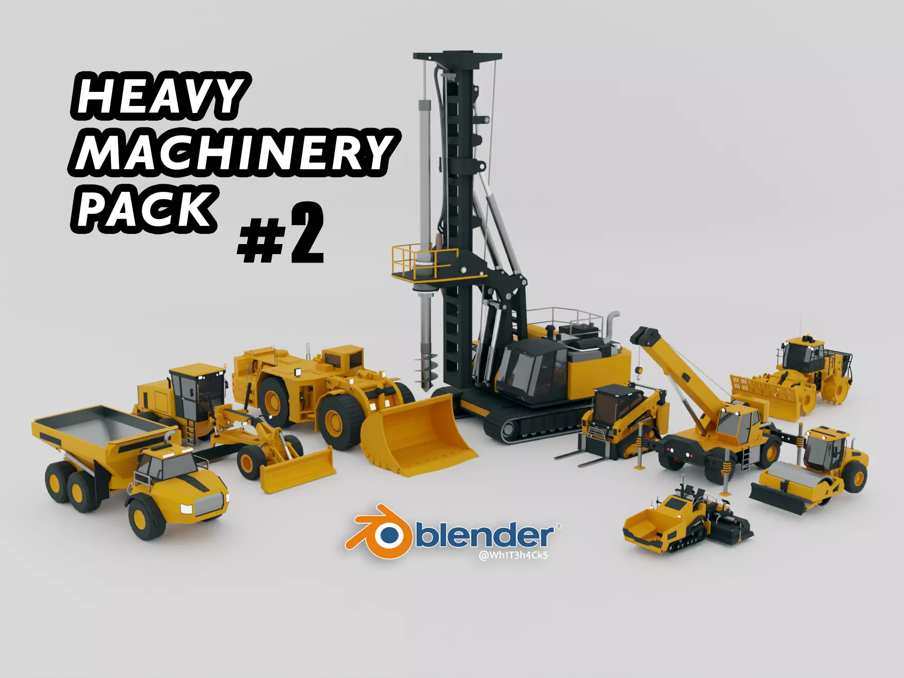 Heavy Machinery - Lowpoly Pack 2 3D Model Collection_0