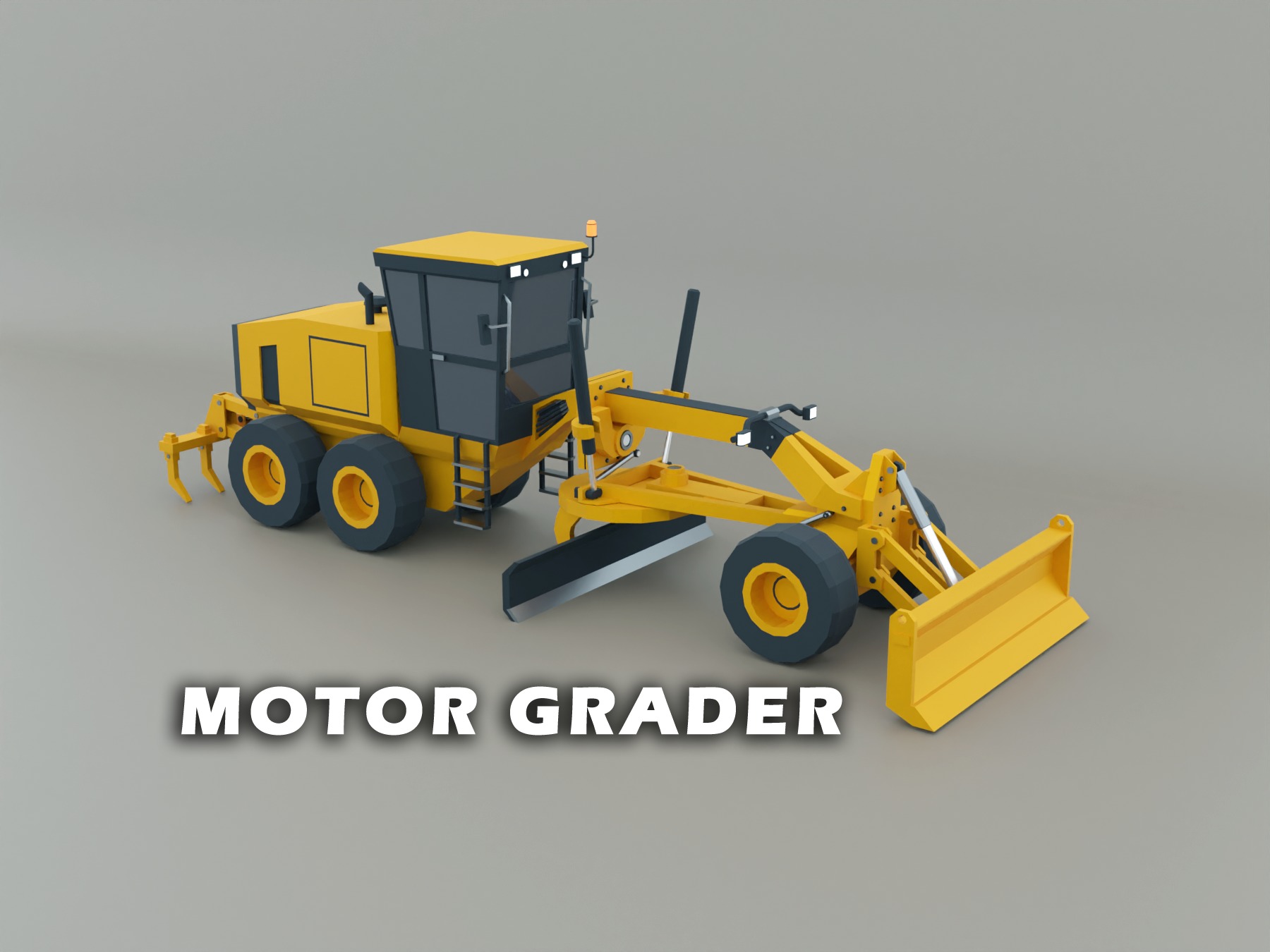 Heavy Machinery - Lowpoly Pack 2 3D Model Collection_5