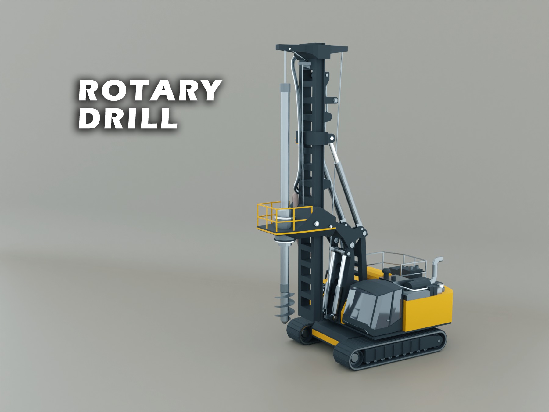 Heavy Machinery - Lowpoly Pack 2 3D Model Collection_6