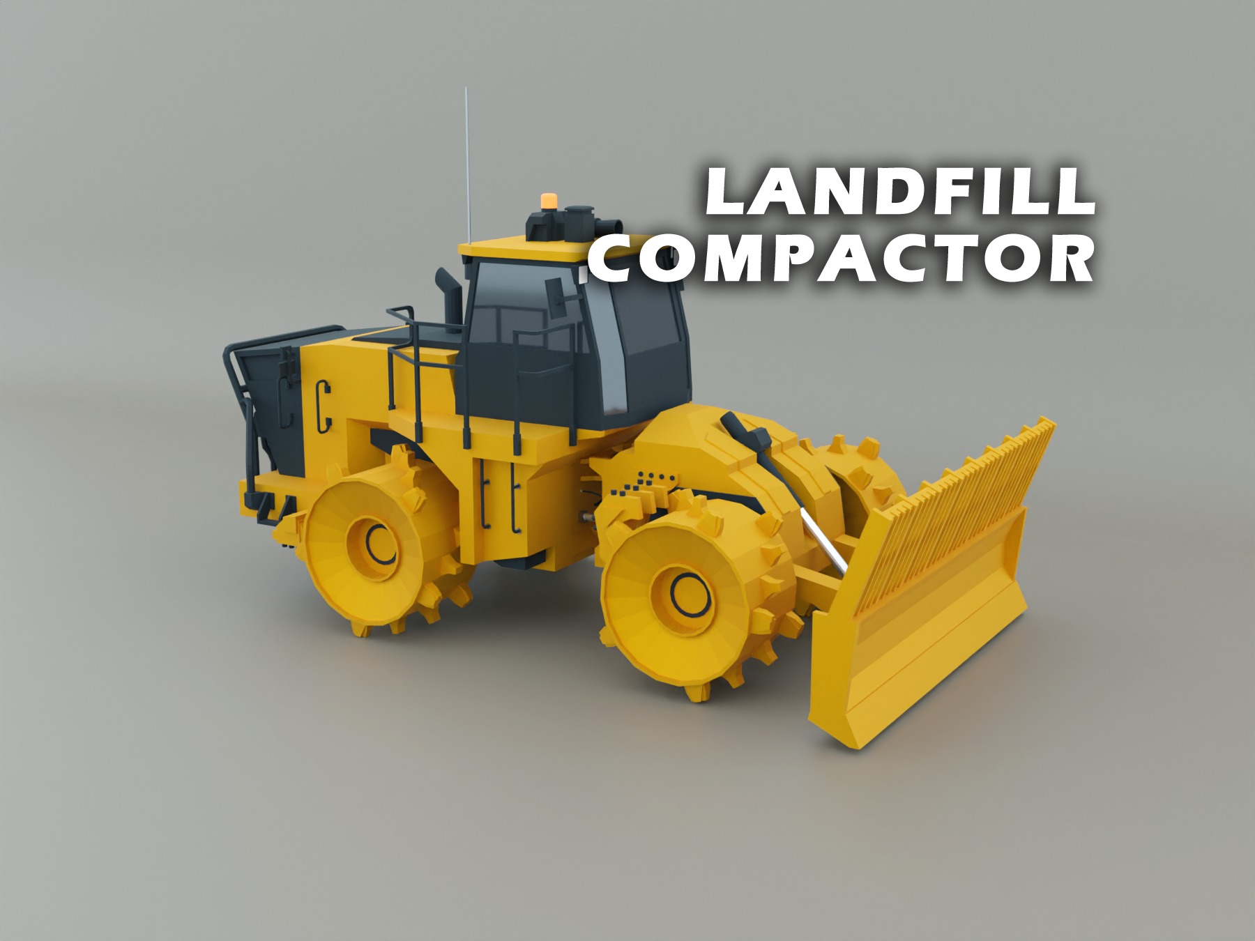Heavy Machinery - Lowpoly Pack 2 3D Model Collection_4