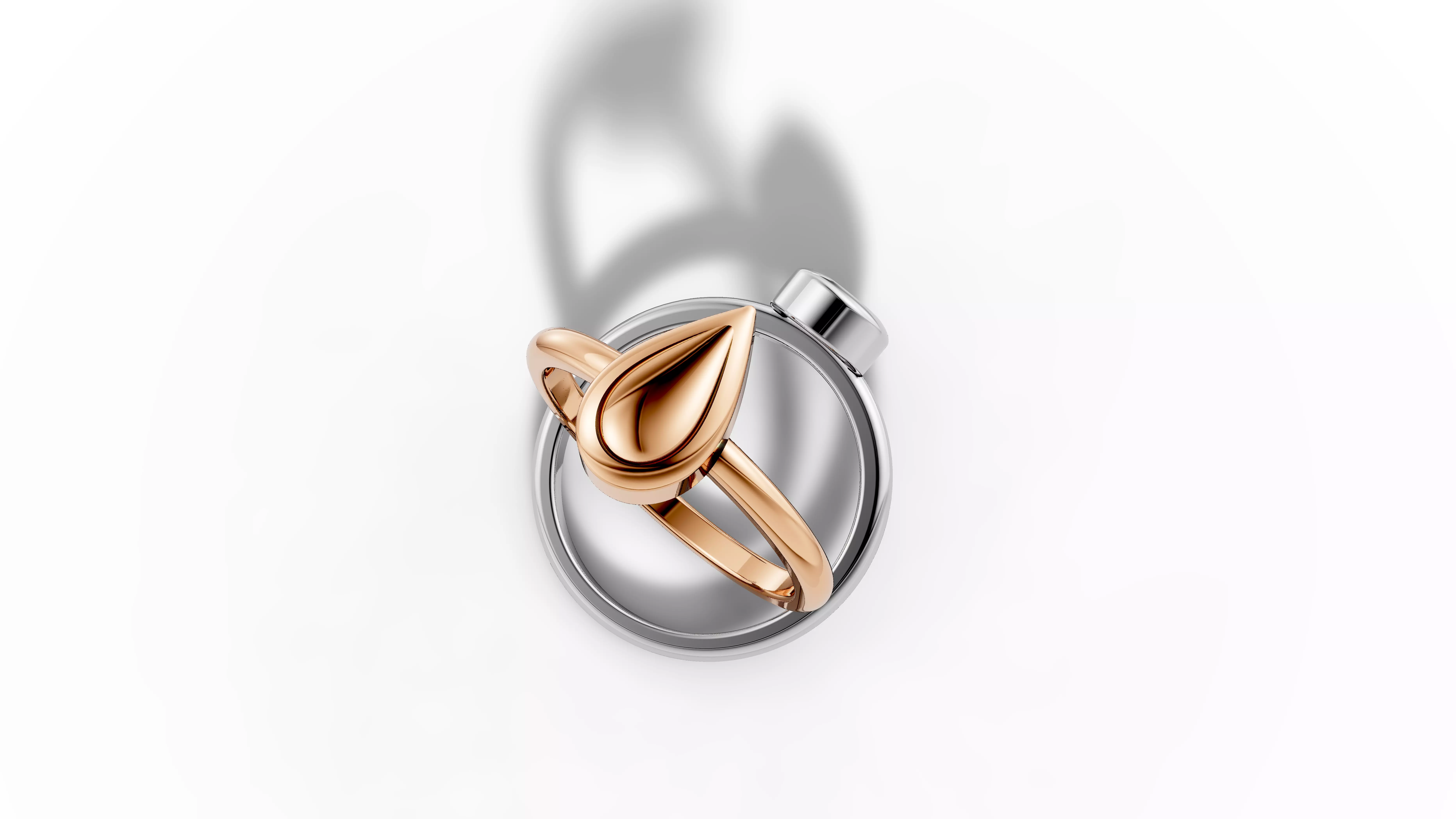 Pear Shape Ring 3d model printable 3D print model 3D print model