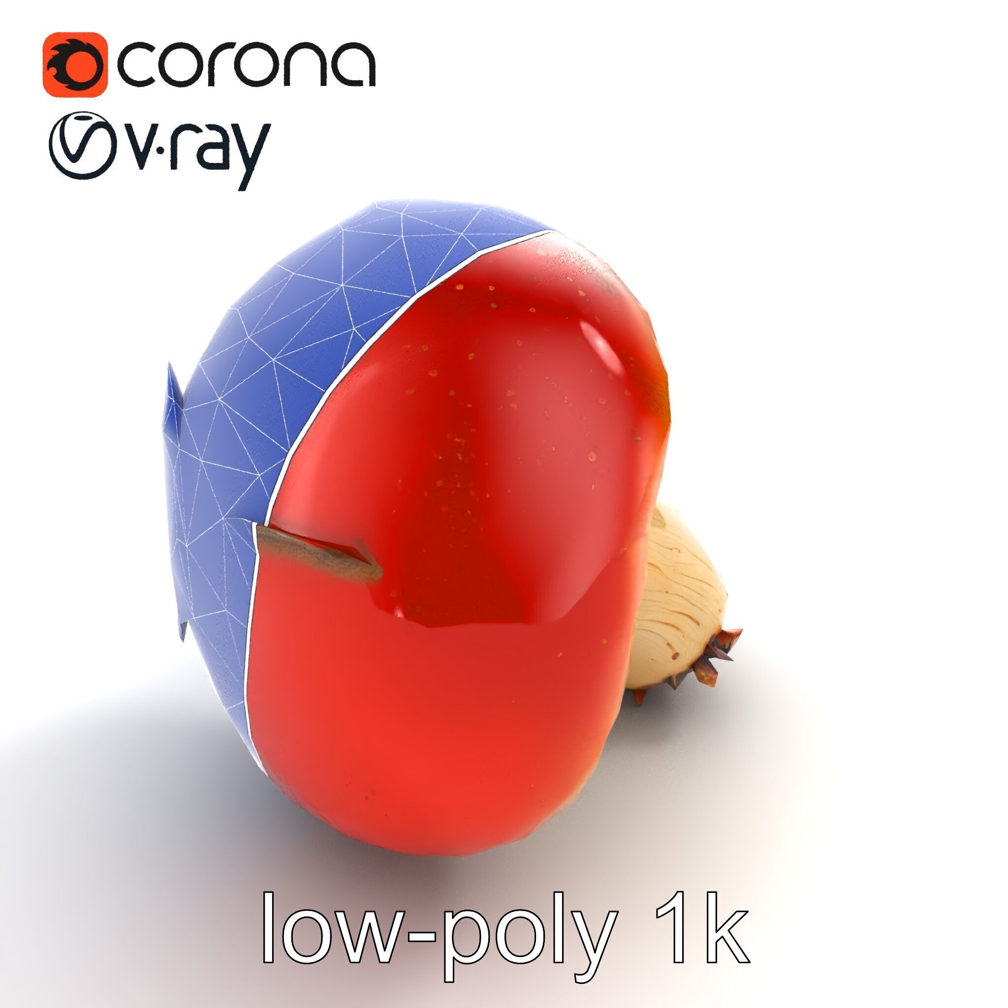 Damaged Red-Cap Mushroom Realistic Texture model pack Low-poly 3D model_20