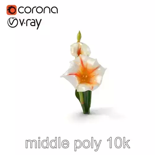 Elegant Gladiolus Floral Sculpture model pack Low-poly 3D model Elegant Gladiolus Floral Sculpture model pack Low-poly 3D model