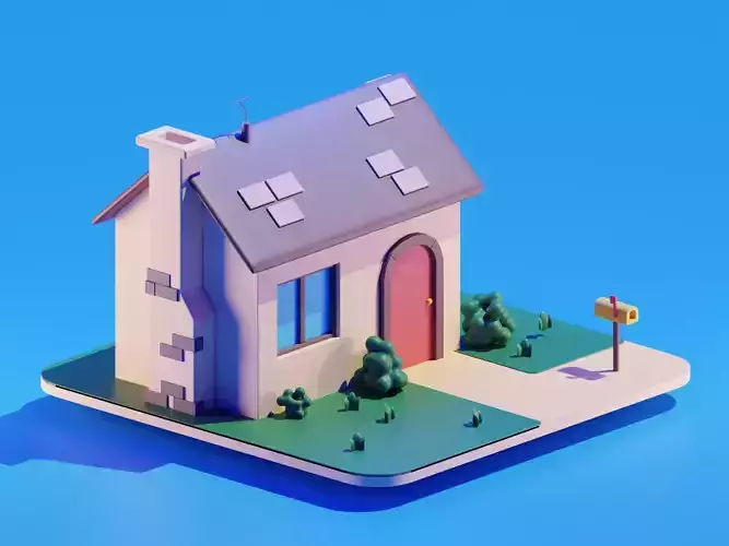 House Model IN Low Poly
