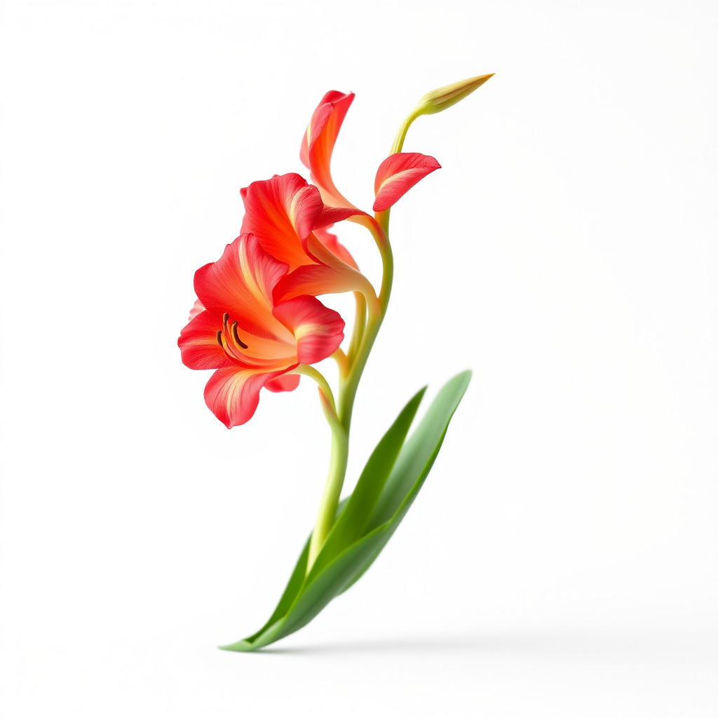 Miniature Gladiolus Flower Realistic Petal Model Pack Low-poly 3D model_4