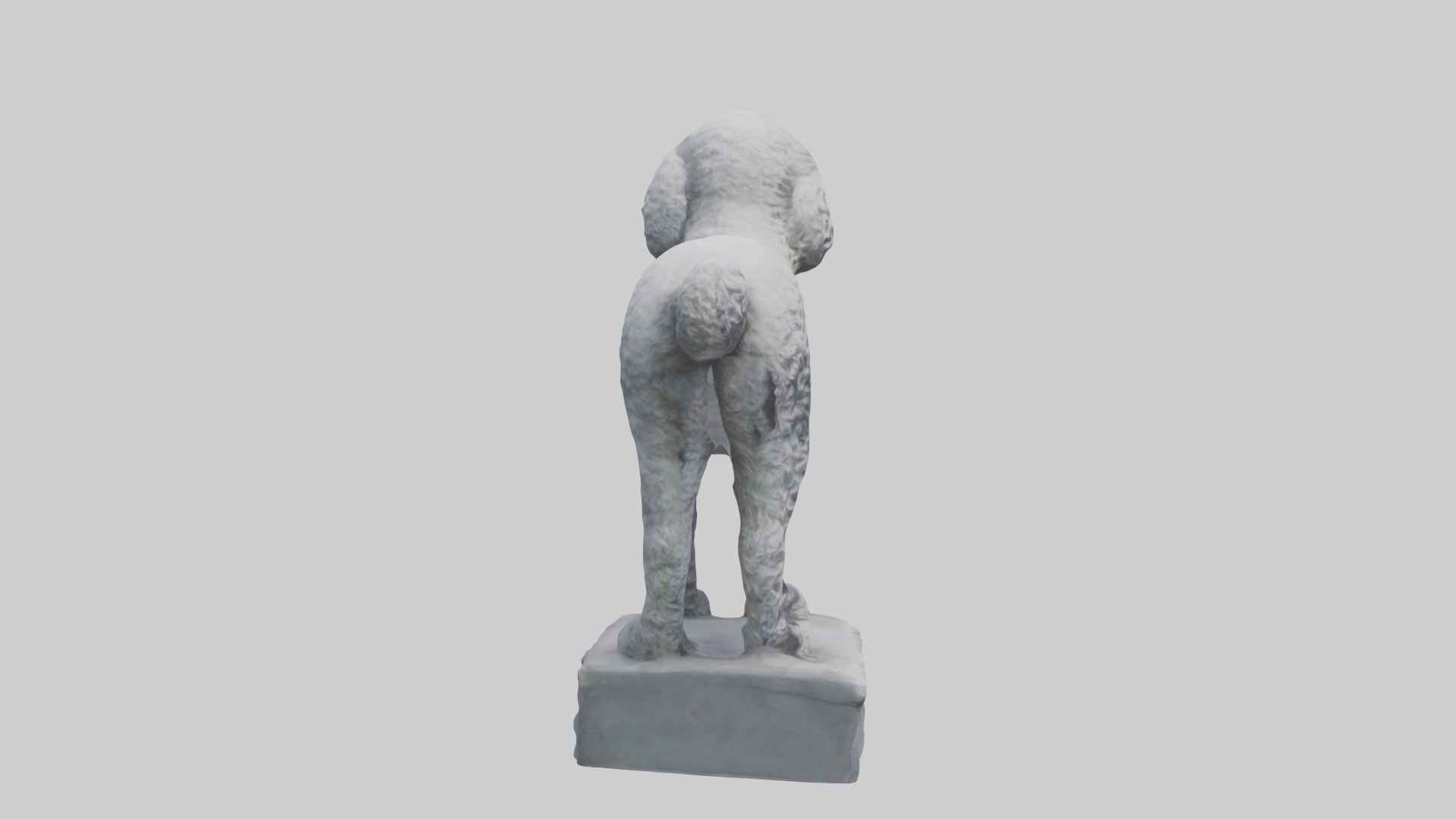 Poodle statue model Low-poly 3D model_13