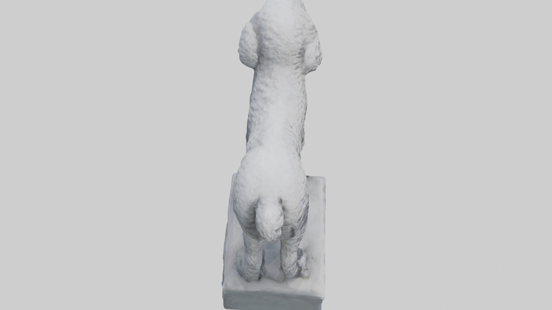 Poodle statue model Low-poly 3D model_18