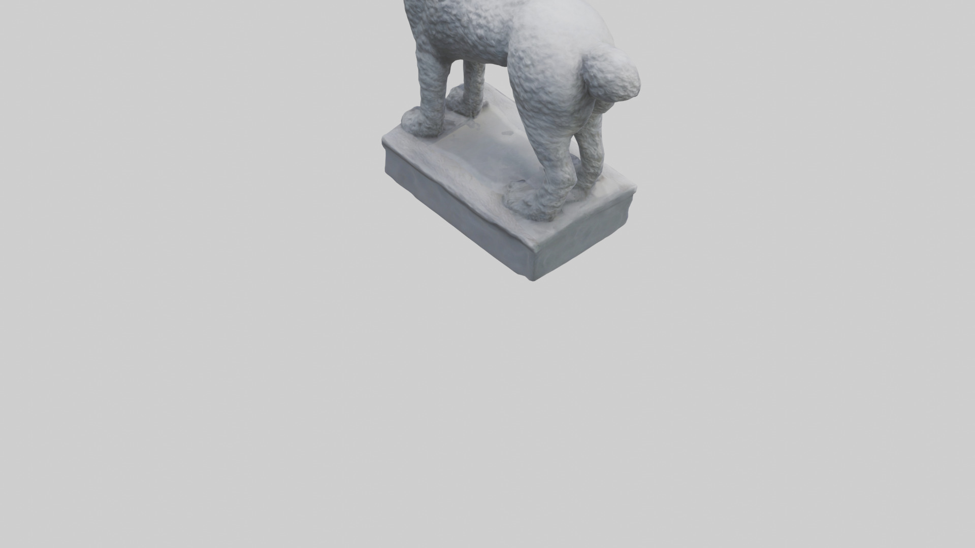 Poodle statue model Low-poly 3D model_4