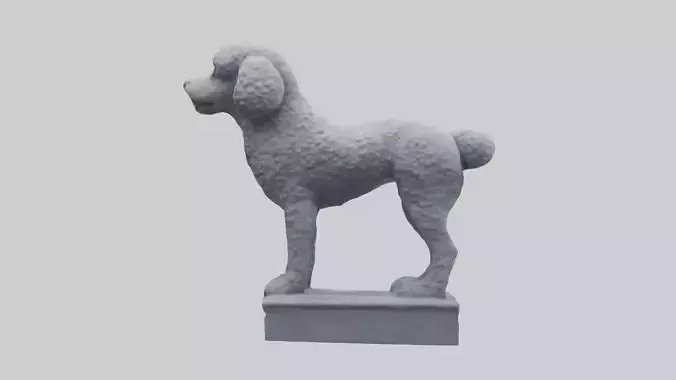 Poodle statue model