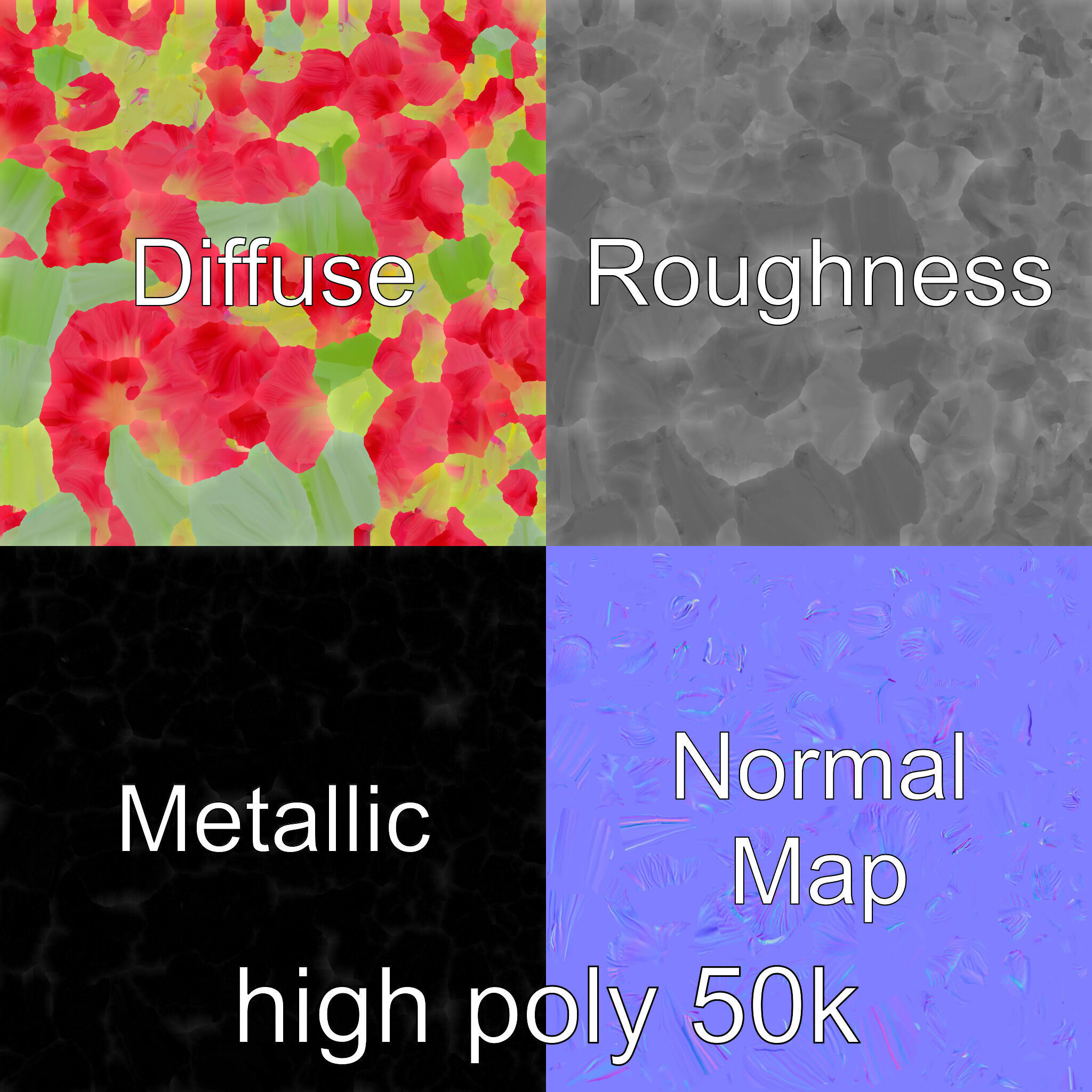 Gladiolus Minor Flower Model Pack Low-poly 3D model_3