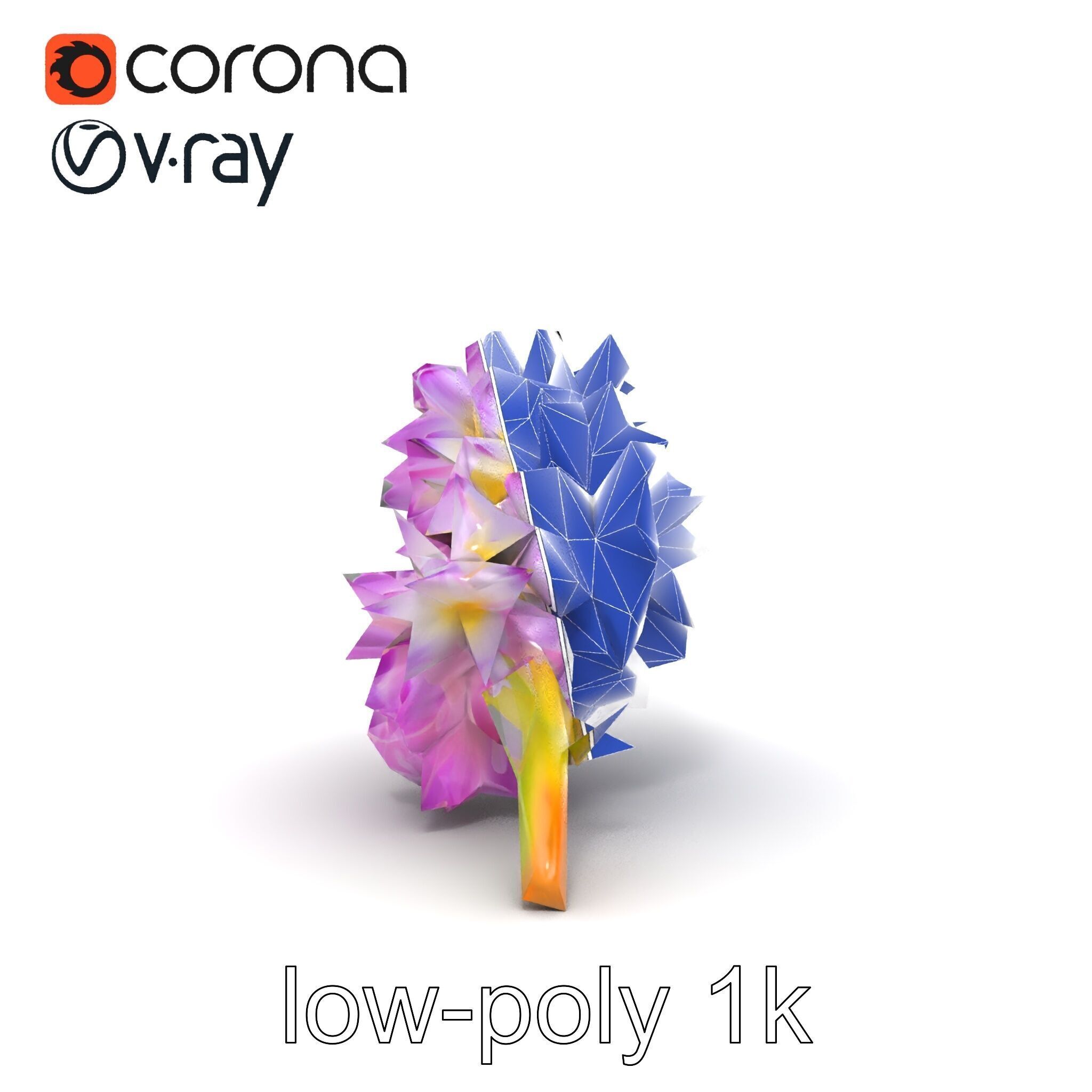 Bicolor Hyacinth Flower Gradient Petal model pack Low-poly 3D model_20