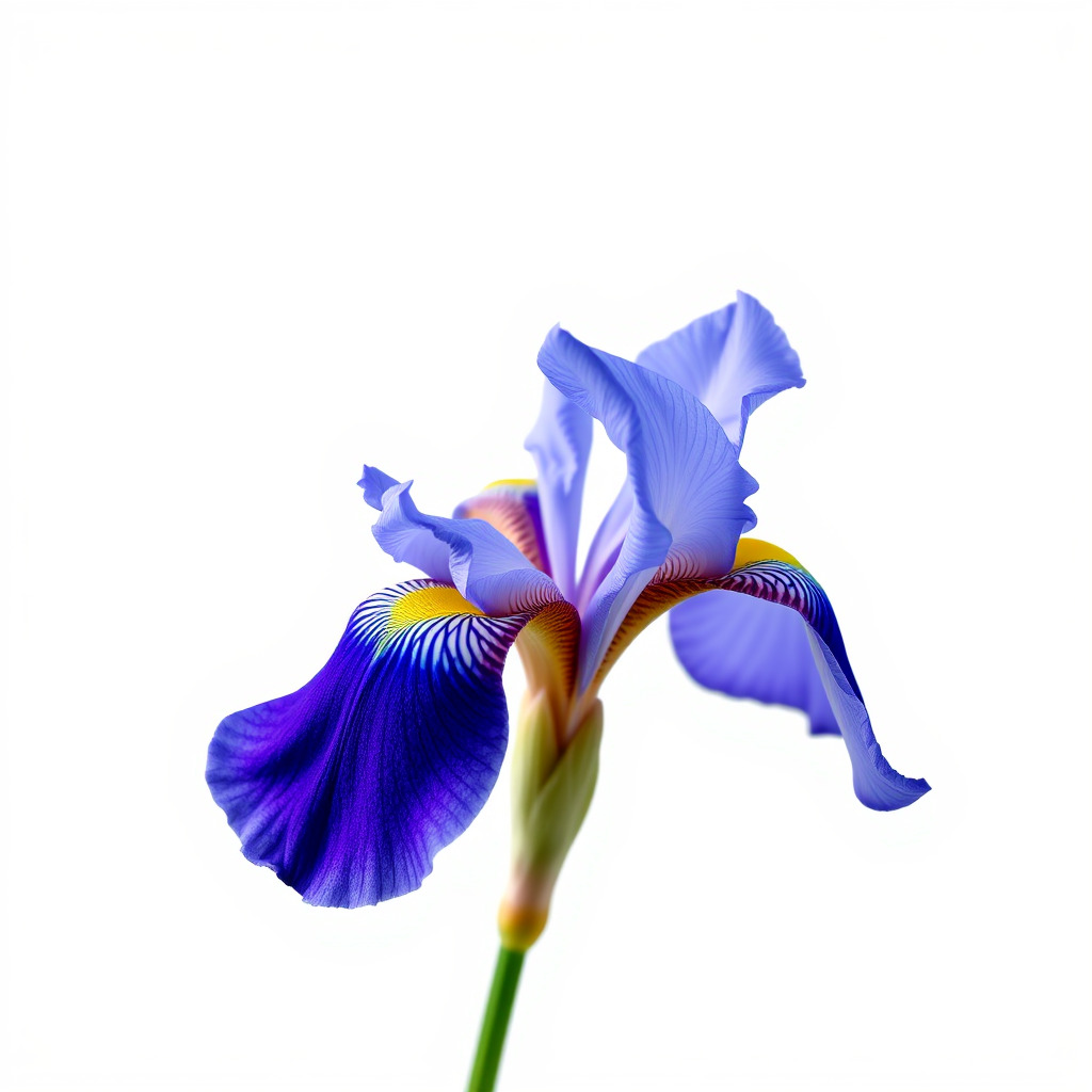Elegant Blue Iris Flower 3D Model Pack Low-poly 3D model_4
