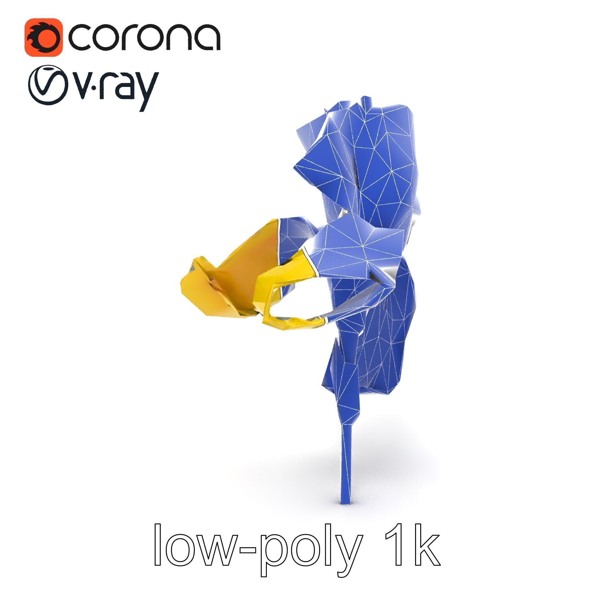 Yellow Iris Flower Model Pack Low-poly 3D model_27