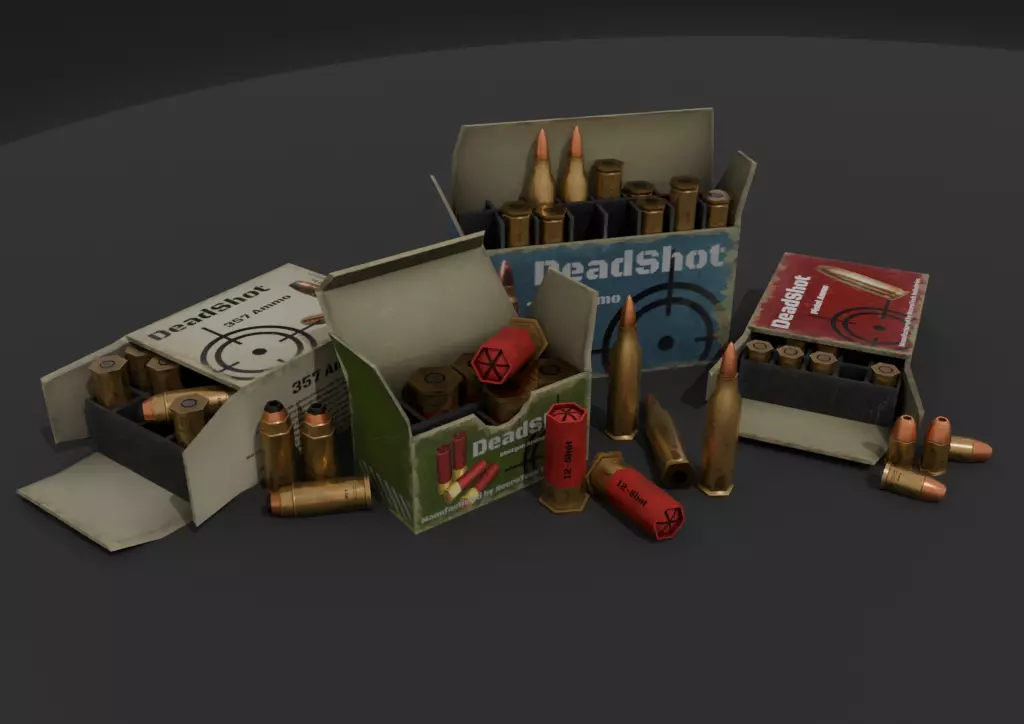 Ammo Box Pack Game Ready Low-poly 3D model_0