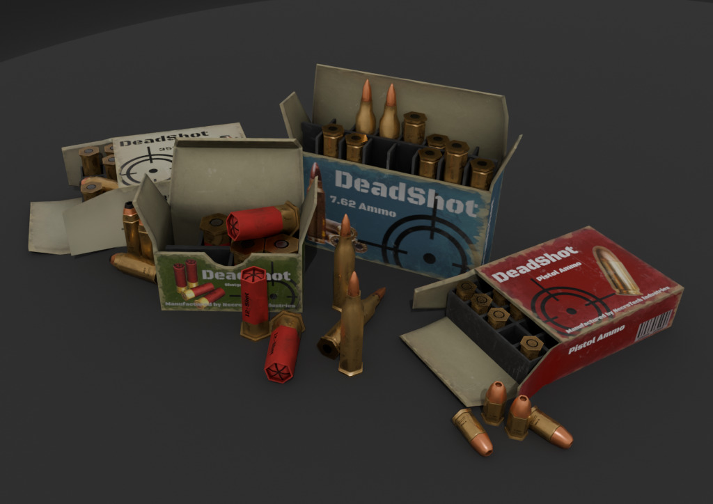 Ammo Box Pack Game Ready Low-poly 3D model_1