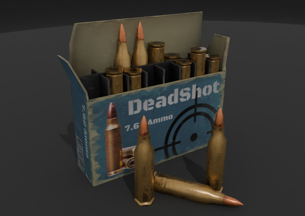 Ammo Box Pack Game Ready Low-poly 3D model_24
