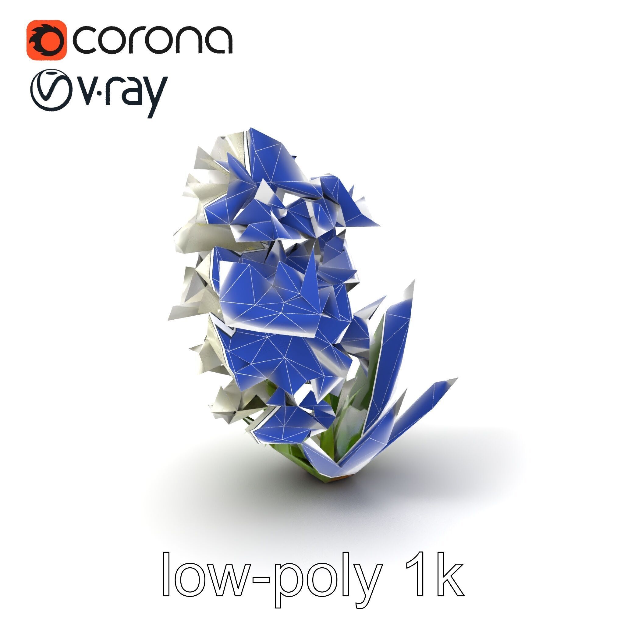 White Hyacinth Flower Realistic Model Pack Low-poly 3D model_6