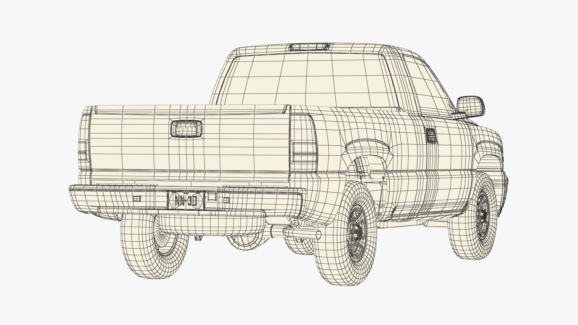 GENERIC PICKUP TRUCK 31 3D model_14