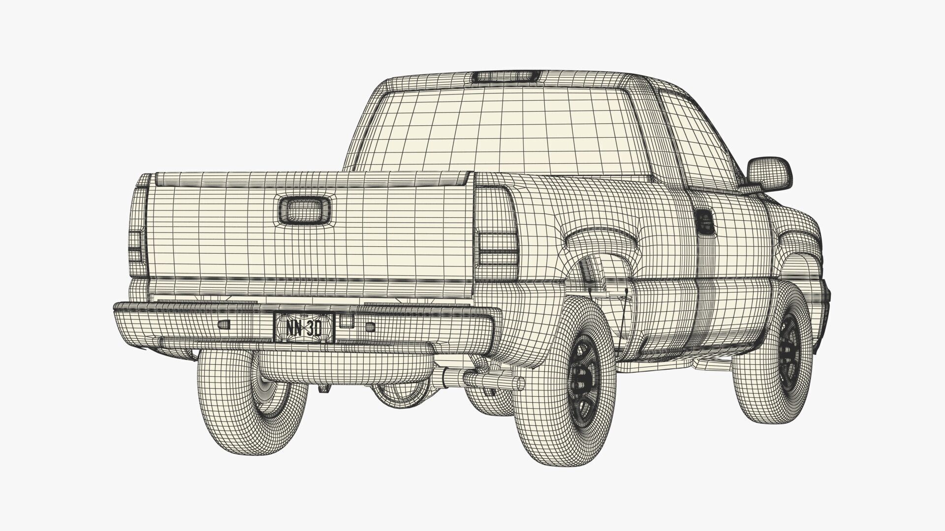 GENERIC PICKUP TRUCK 31 3D model_15