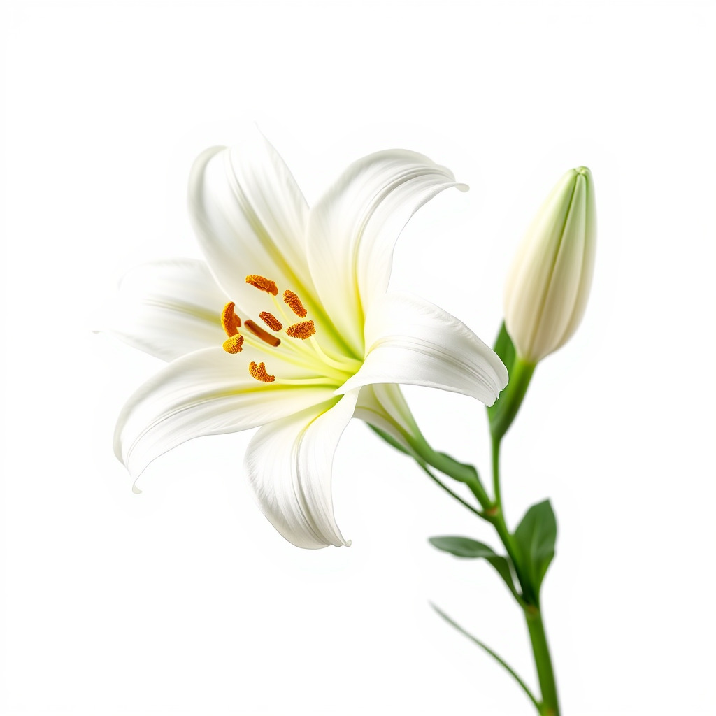 Majestic White Lily Floral Sculpture model pack Low-poly 3D model_4