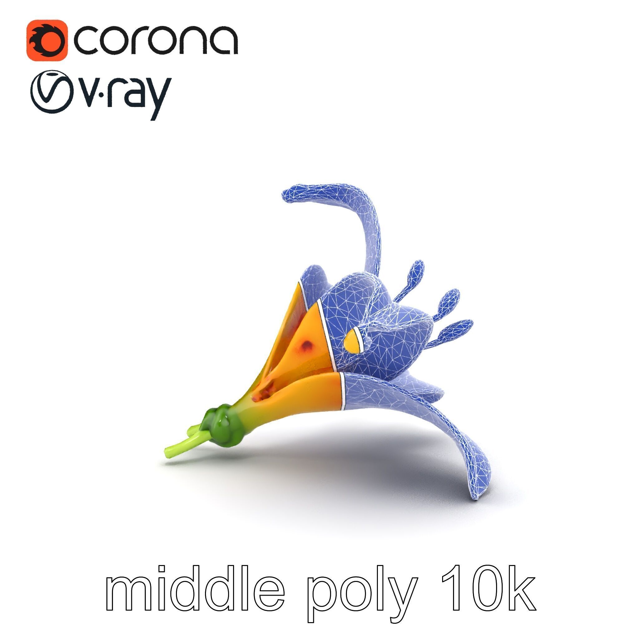 Vibrant Asiatique Lily Flower 3D model pack Low-poly 3D model_29