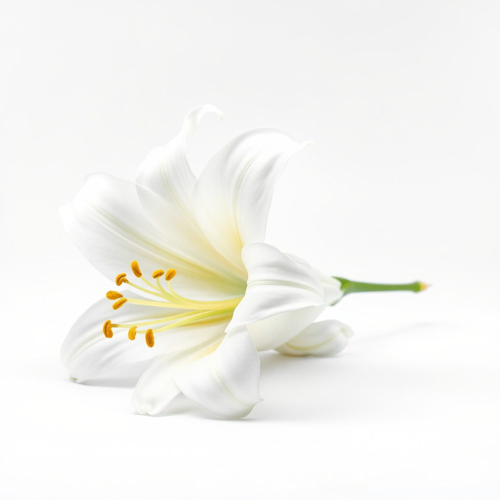 White Lily Candidum Flower model pack Low-poly 3D model_3